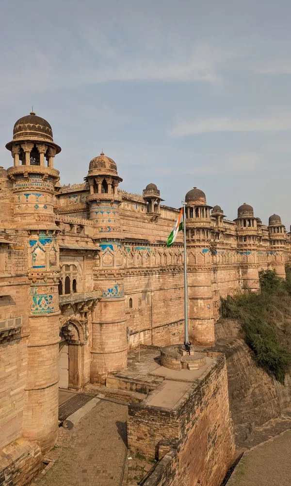 Gwalior Fort and its sandstone ramparts