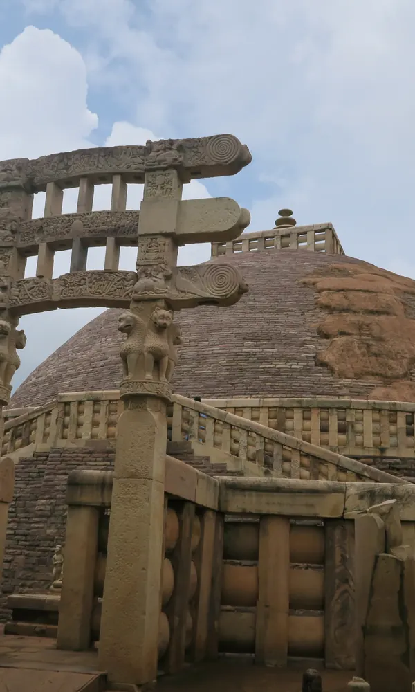 The Great Stupa and carved gateway at Sanchi