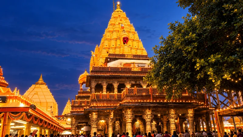AI-imagined Diwali lights on Mahakaleshwar Temple in Ujjain