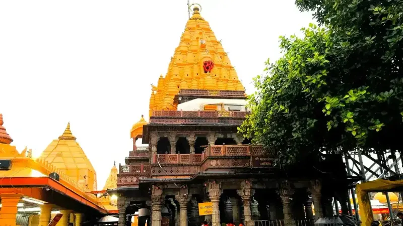 Golden shikhara of Mahakaleshwar Temple in Ujjain