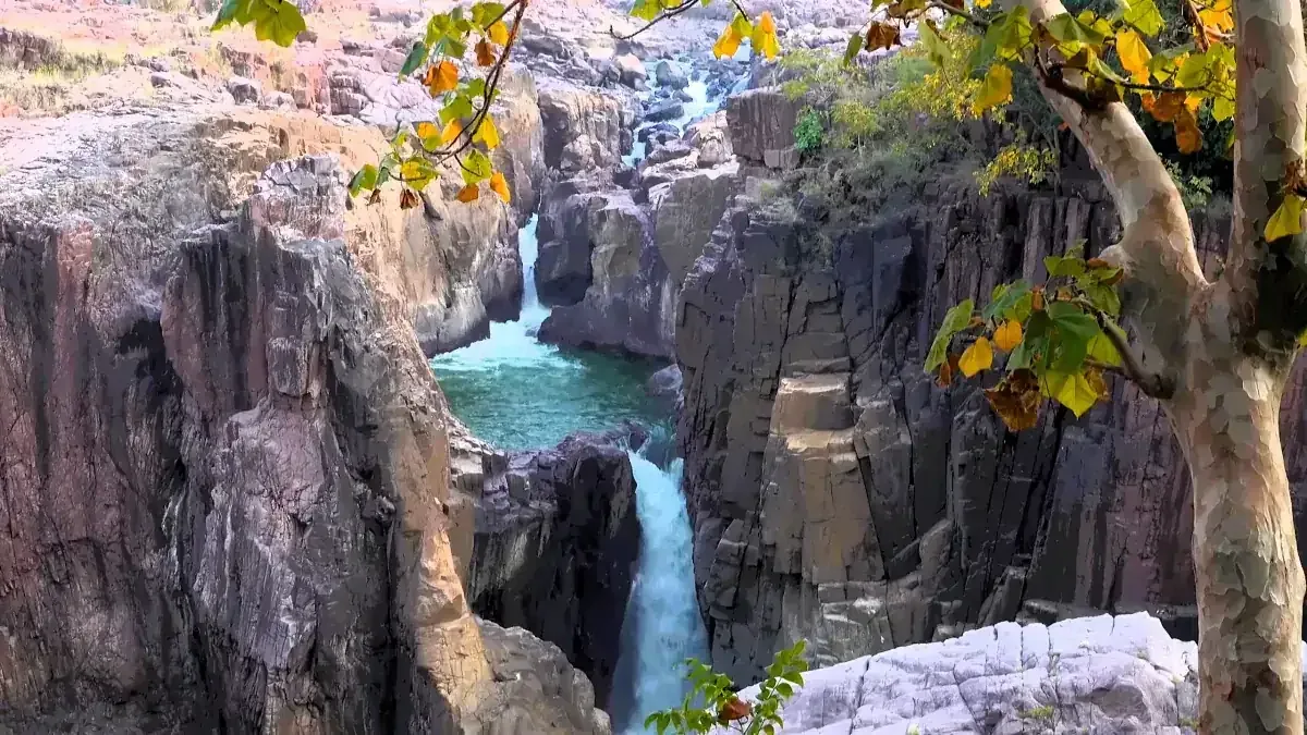 Raneh Falls canyon near Khajuraho and Panna