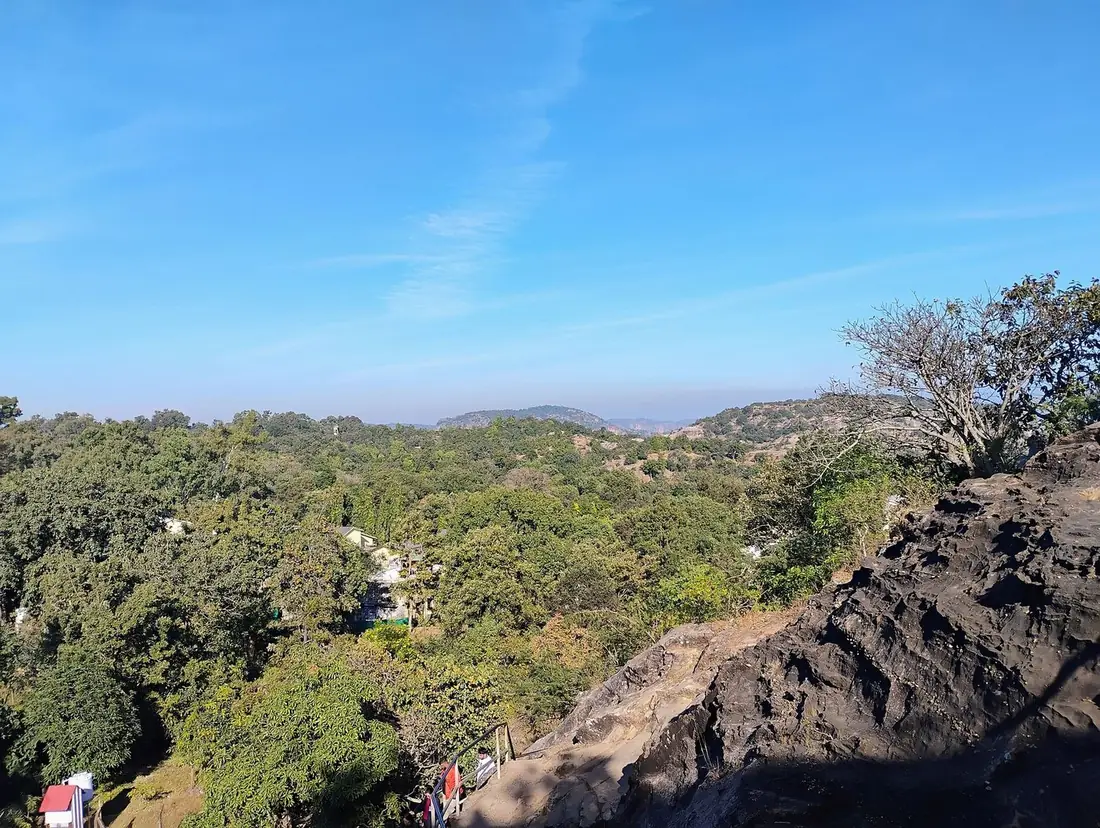 Forested landscape viewed from Rajendragiri in Pachmarhi.