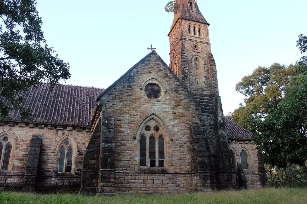 Exterior of Christ Church in Pachmarhi.