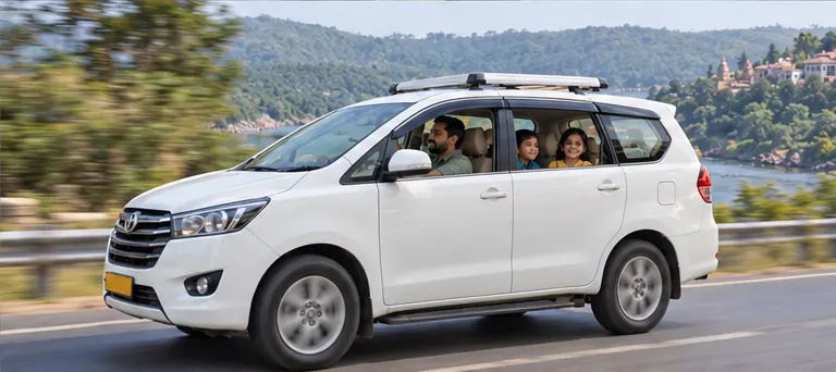AI-generated drive family travel scene