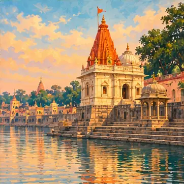 Illustration of Mangalnath Temple, Ujjain